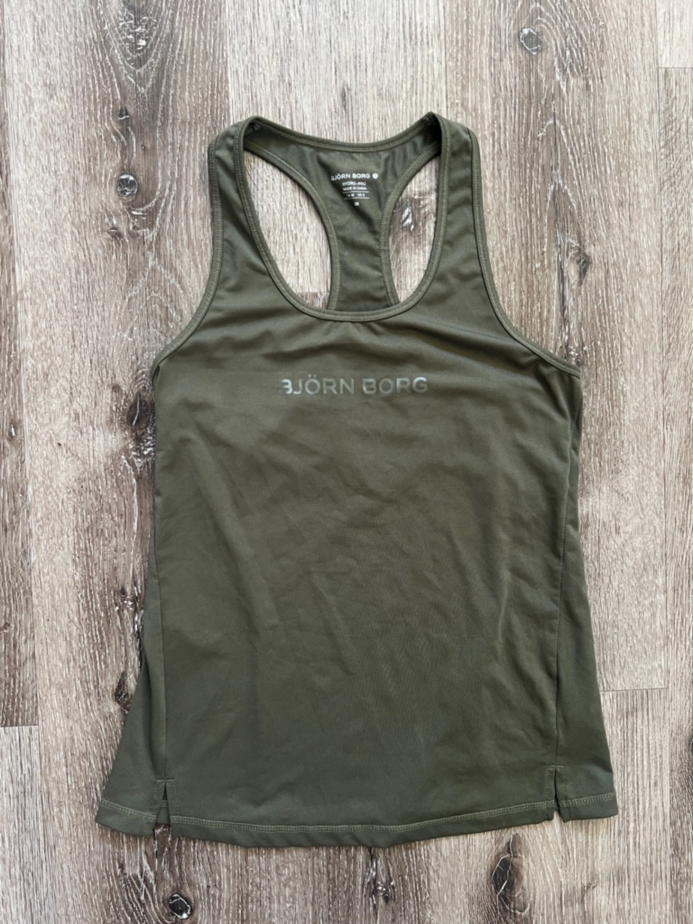 Bjorn Borg Olive Green Racerback Performance Tank